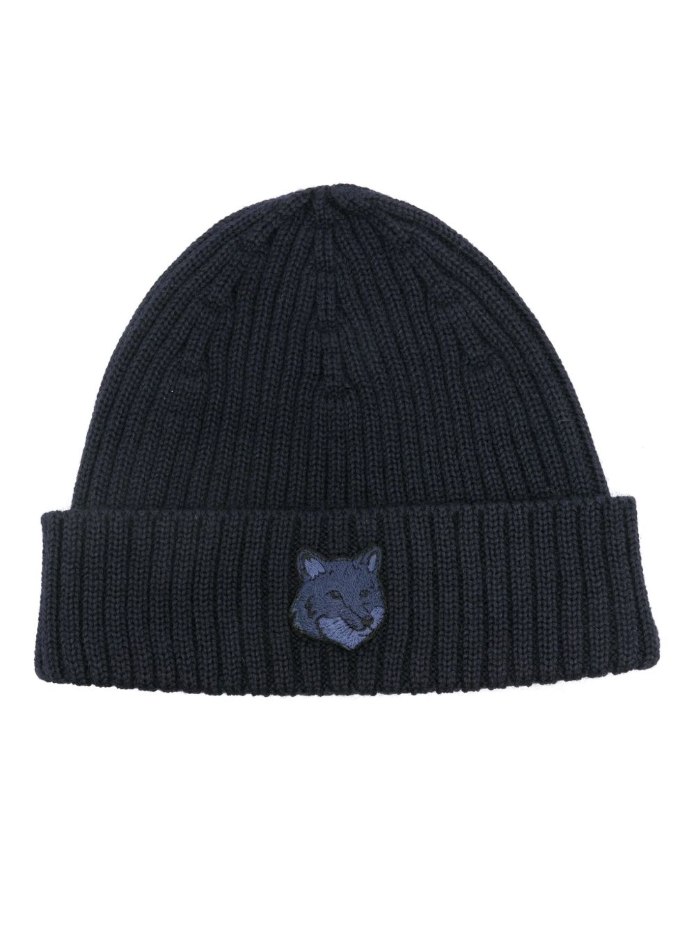 Maison Kitsuné Bold Fox Head 罗纹套头帽 - 蓝色