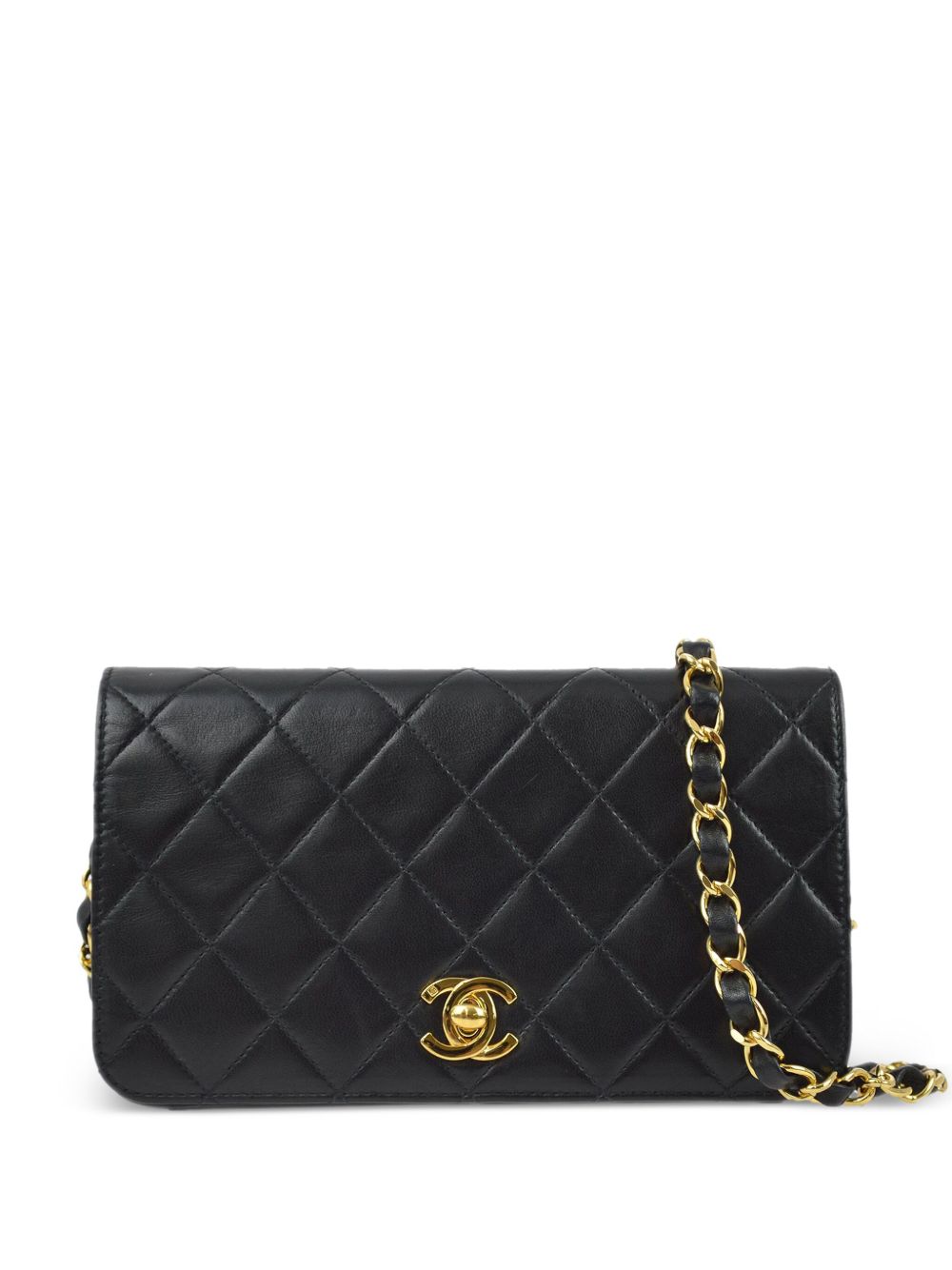 CHANEL Pre-Owned Full Flap 迷你单肩包（2000年典藏款） - 黑色