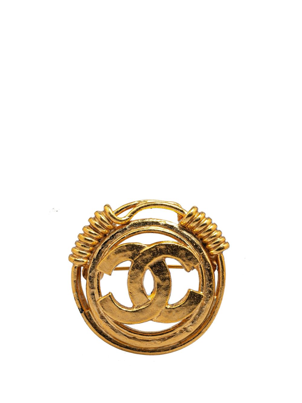 CHANEL Pre-Owned 镀金 CC 胸针（1994年典藏款） - 金色