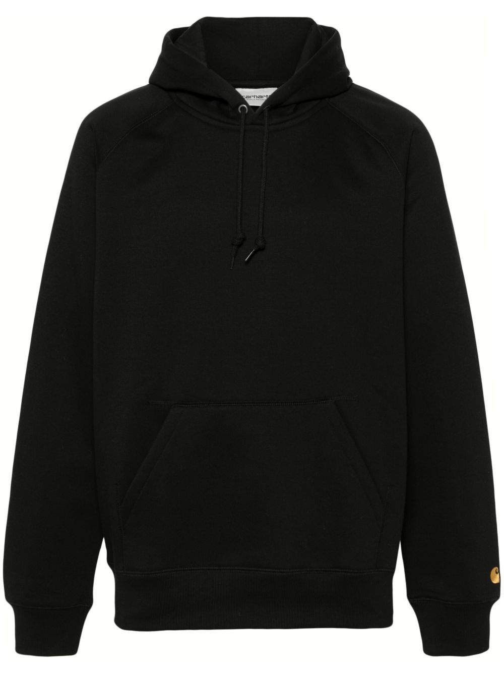 Carhartt WIP logo印花棉混纺连帽衫 - 黑色