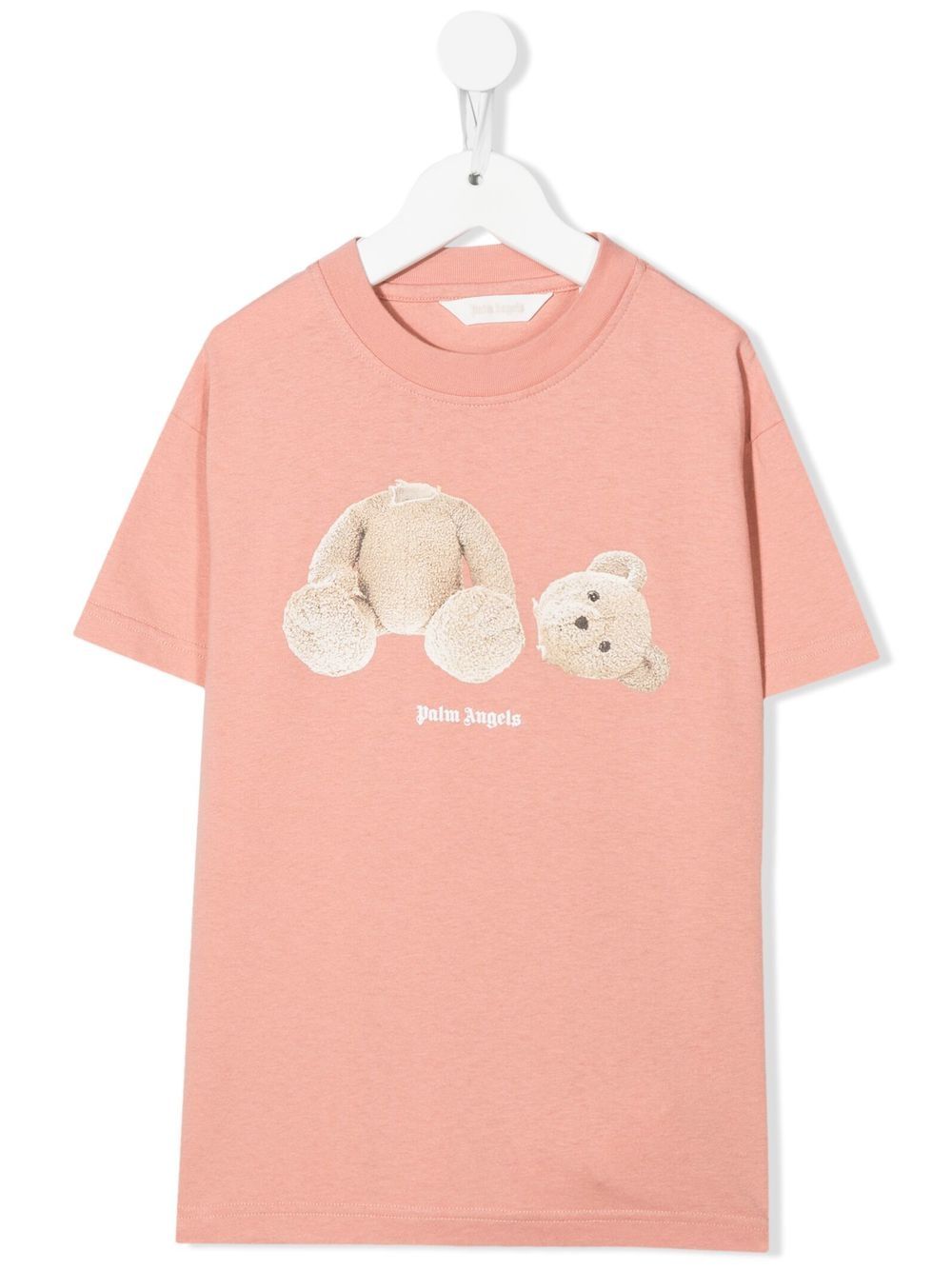Palm Angels Kids 泰迪熊棉T恤 - 粉色