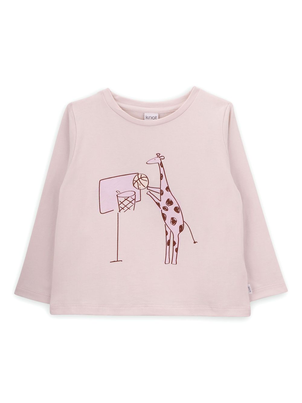 Knot Giraffe T恤 - 粉色