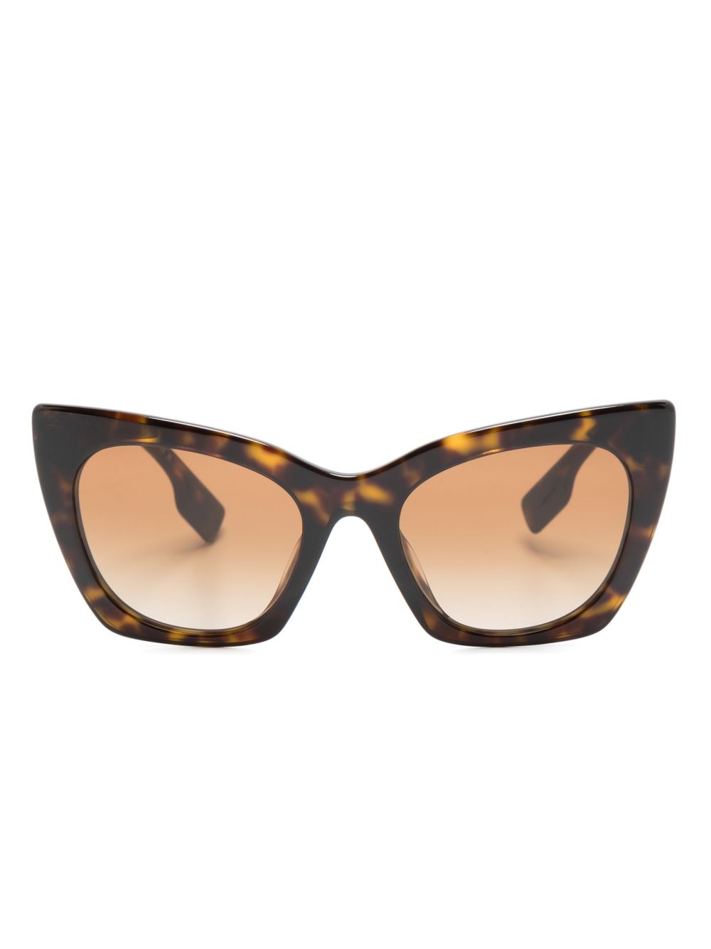 Burberry Eyewear 玳瑁纹猫眼框太阳眼镜 - 褐色