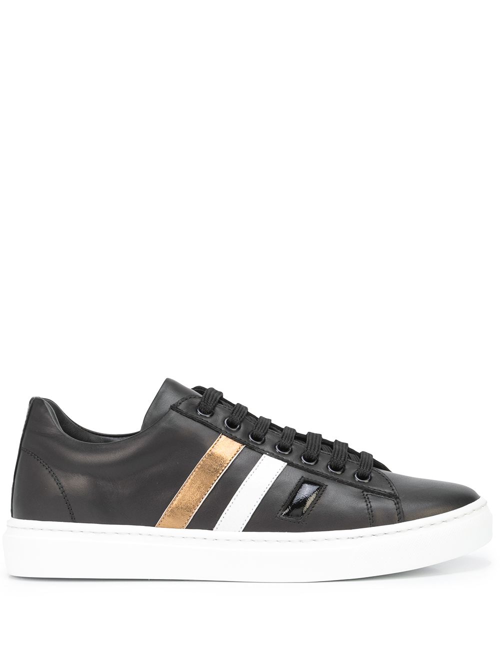 Madison.Maison 3 Stripe & Your Out 皮质板鞋 - 黑色