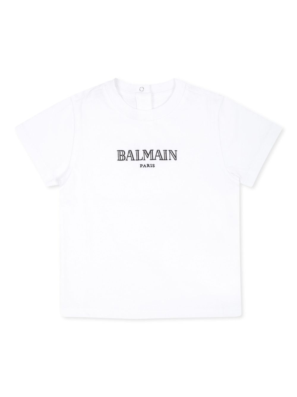 Balmain Kids logo印花棉T恤 - 白色