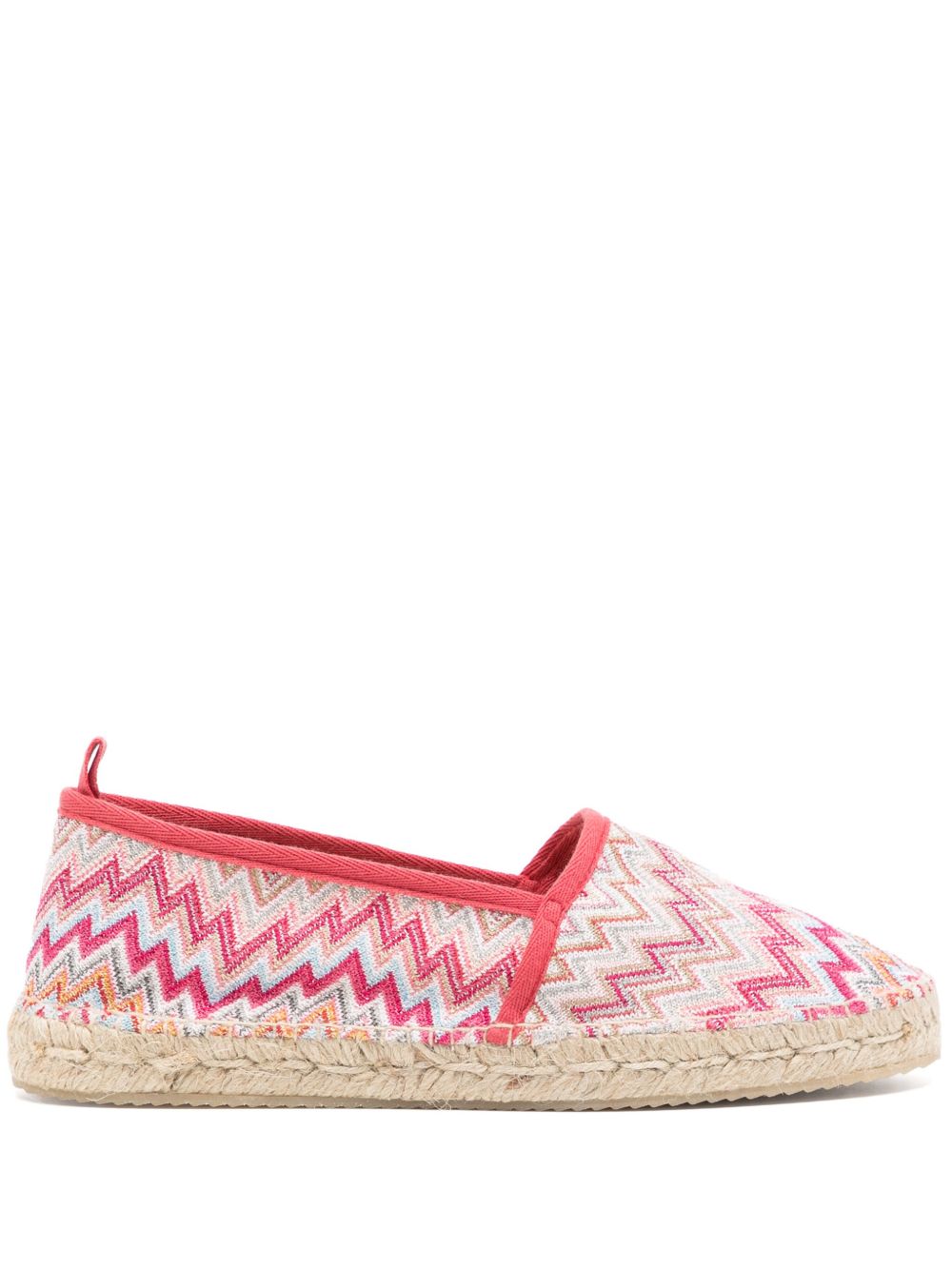 Missoni Elle 草编鞋 - 粉色
