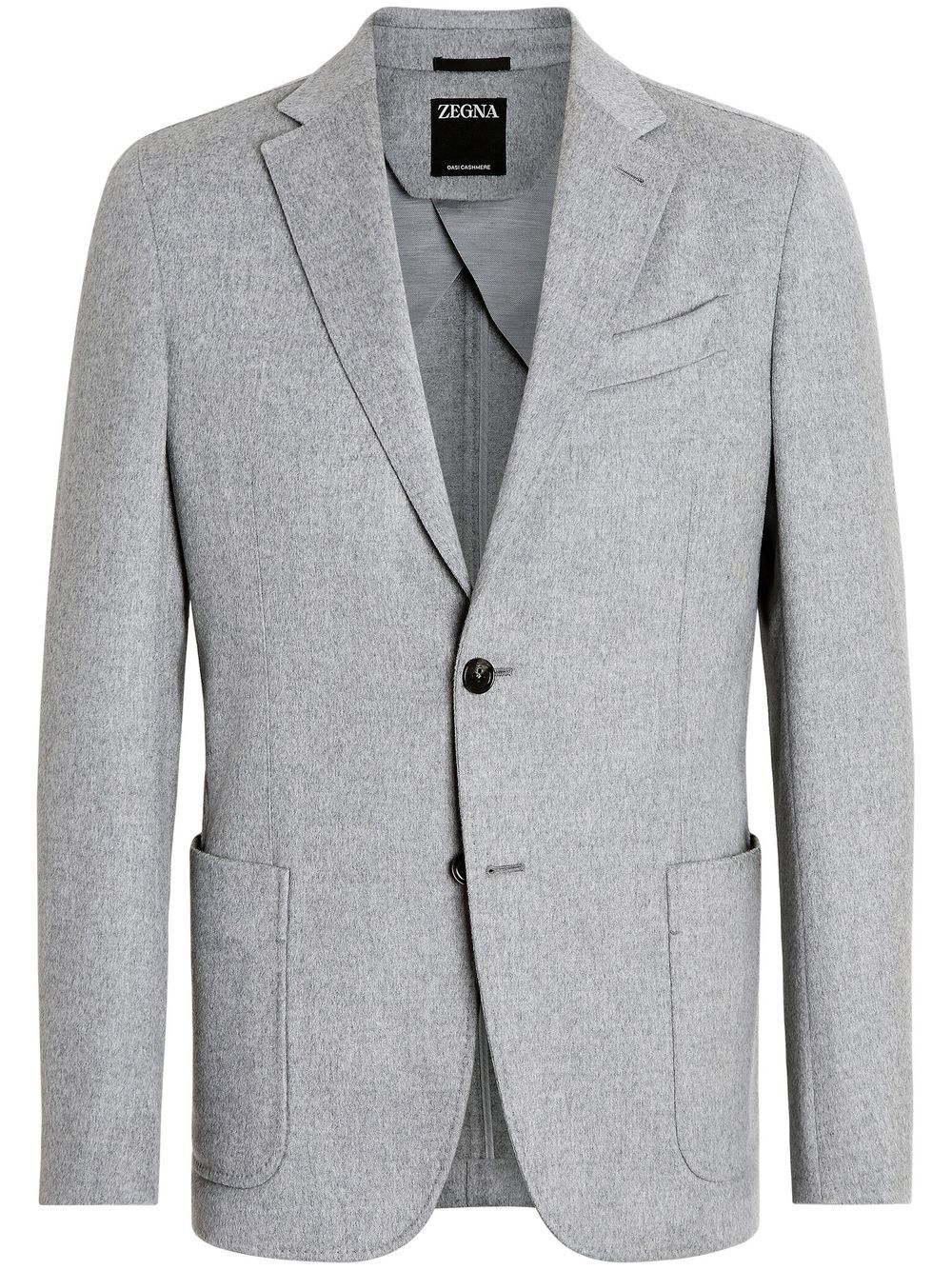 Zegna Oasi 羊绒单排扣西装夹克 - 灰色