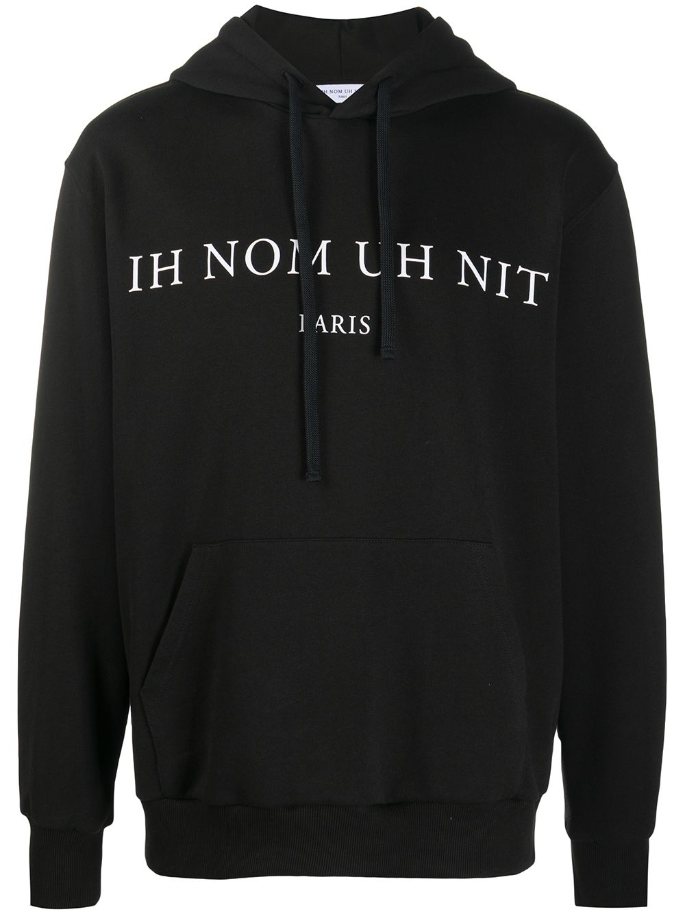 Ih Nom Uh Nit logo连帽套头衫 - 黑色