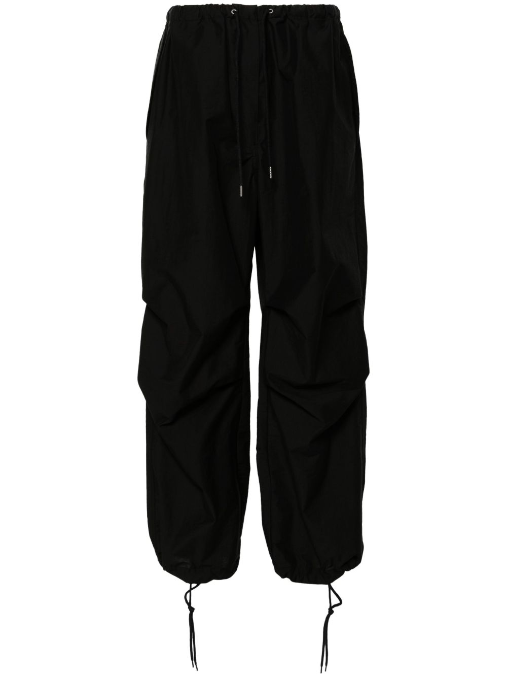 Acne Studios logo刺绣阔腿裤 - 黑色