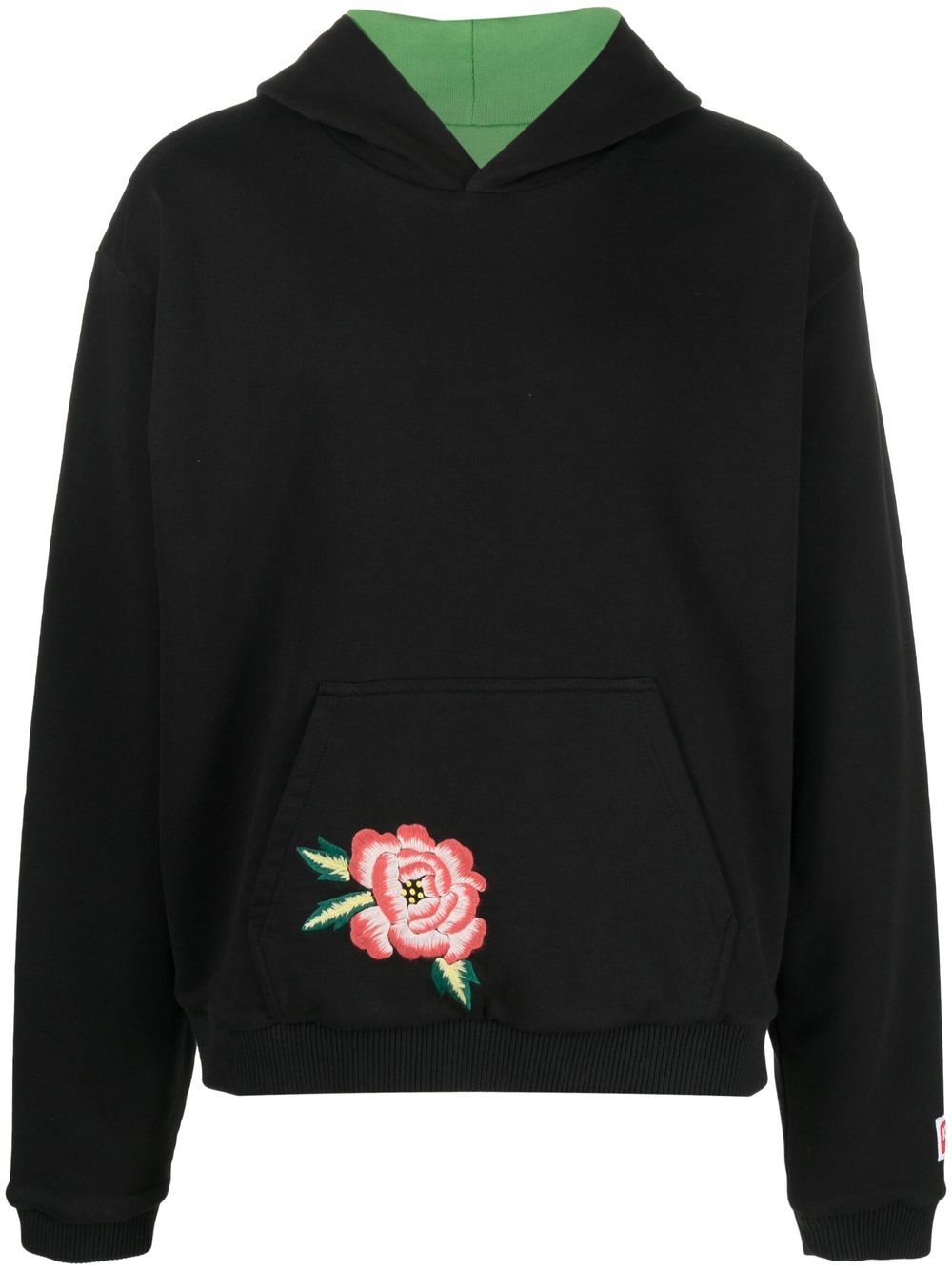 Kenzo 刺绣图案棉连帽衫 - 黑色