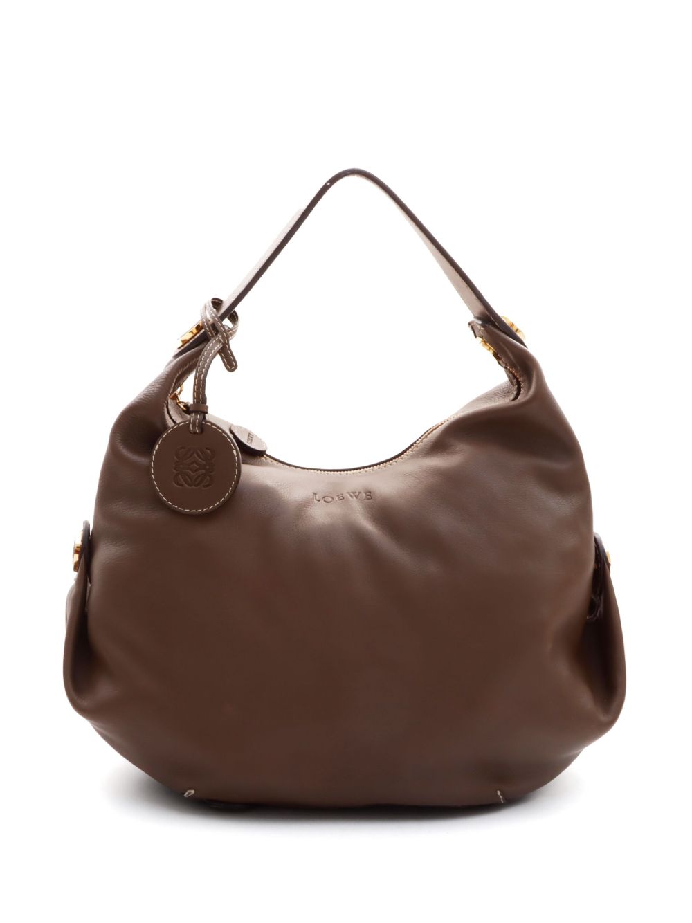 Loewe Pre-Owned 皮质单肩包 - 褐色