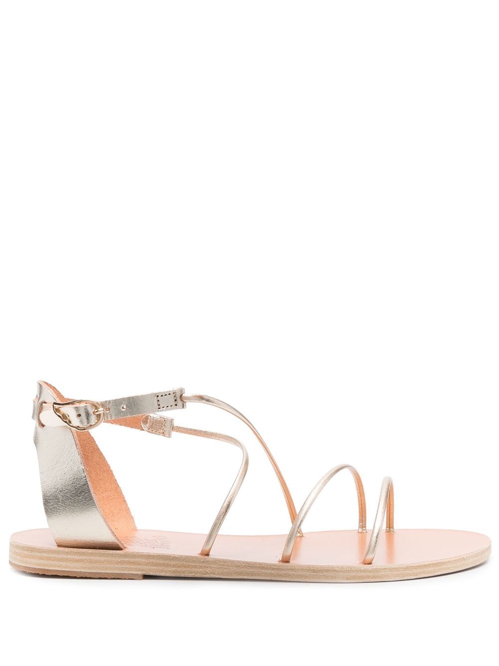 Ancient Greek Sandals Meloivia 金属感凉鞋 - 金色