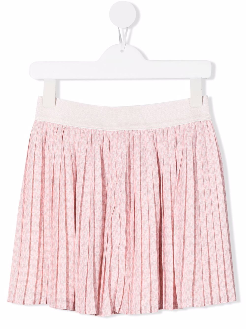 Michael Kors Kids logo印花百褶半身裙 - 粉色