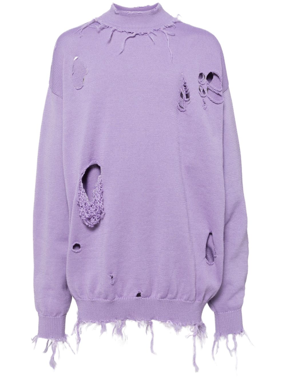 VETEMENTS 仿旧效果毛衣 - 紫色