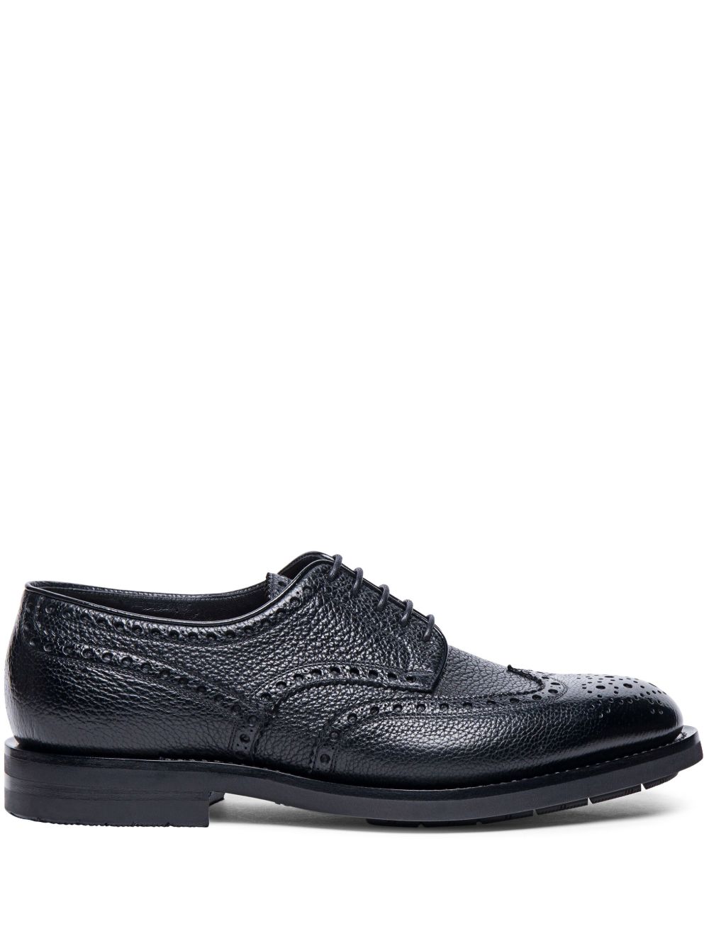 Santoni 系带布洛克鞋 - 蓝色