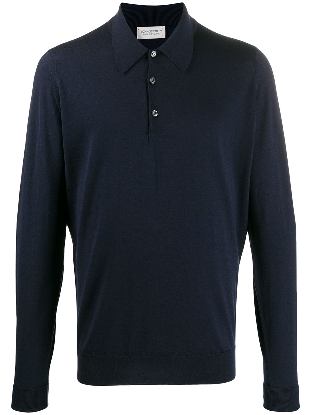 John Smedley 针织polo衫 - 蓝色