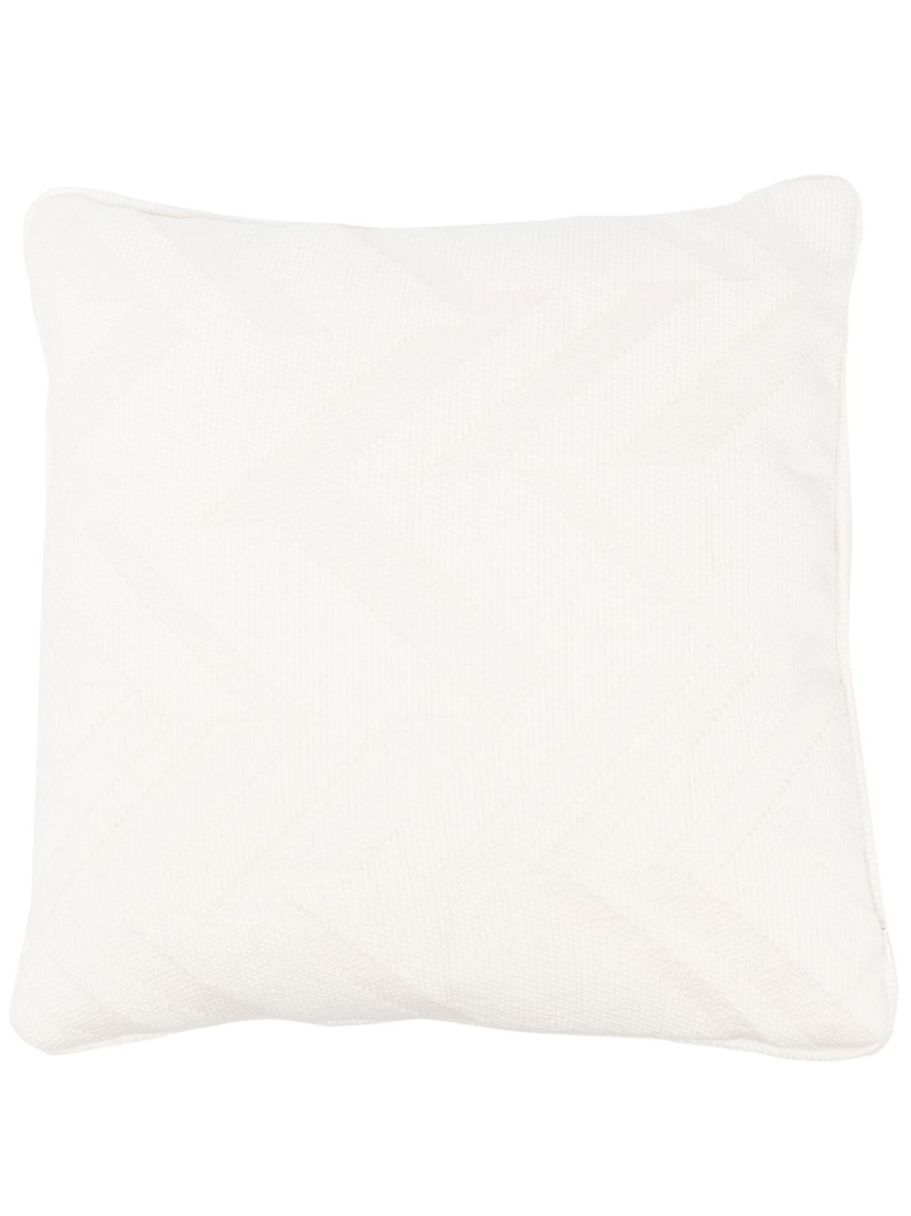 Missoni Home Z字形图案印花凹面压花羊毛抱枕 - 白色