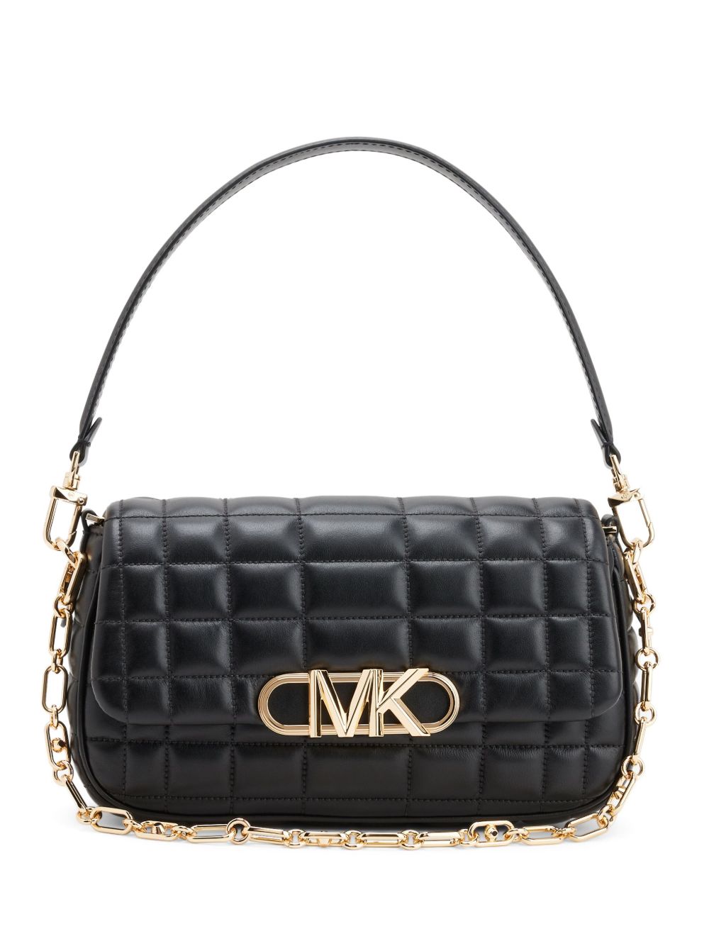 Michael Kors Parker 绗缝中号单肩包 - 黑色