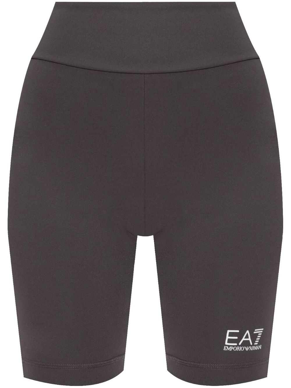 Ea7 Emporio Armani logo印花骑行短裤 - 灰色
