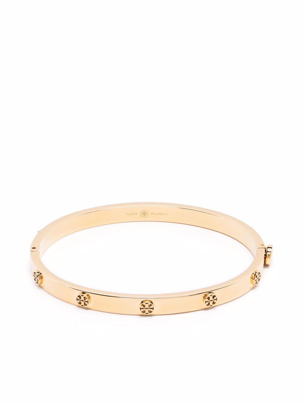 Tory Burch Miller logo吊饰手镯 - 金色
