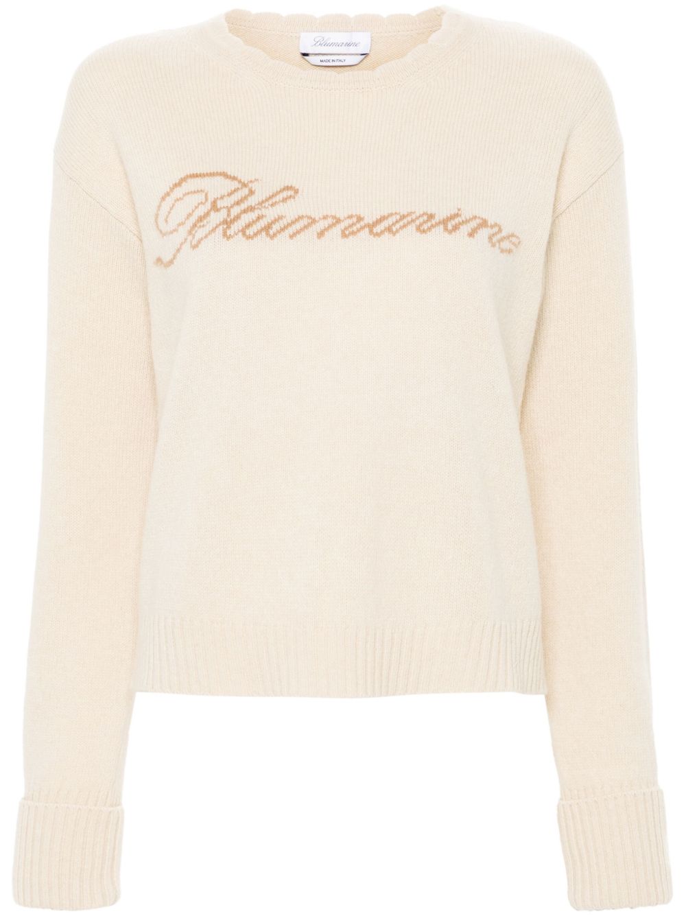 Blumarine logo嵌花毛衣 - 中性色