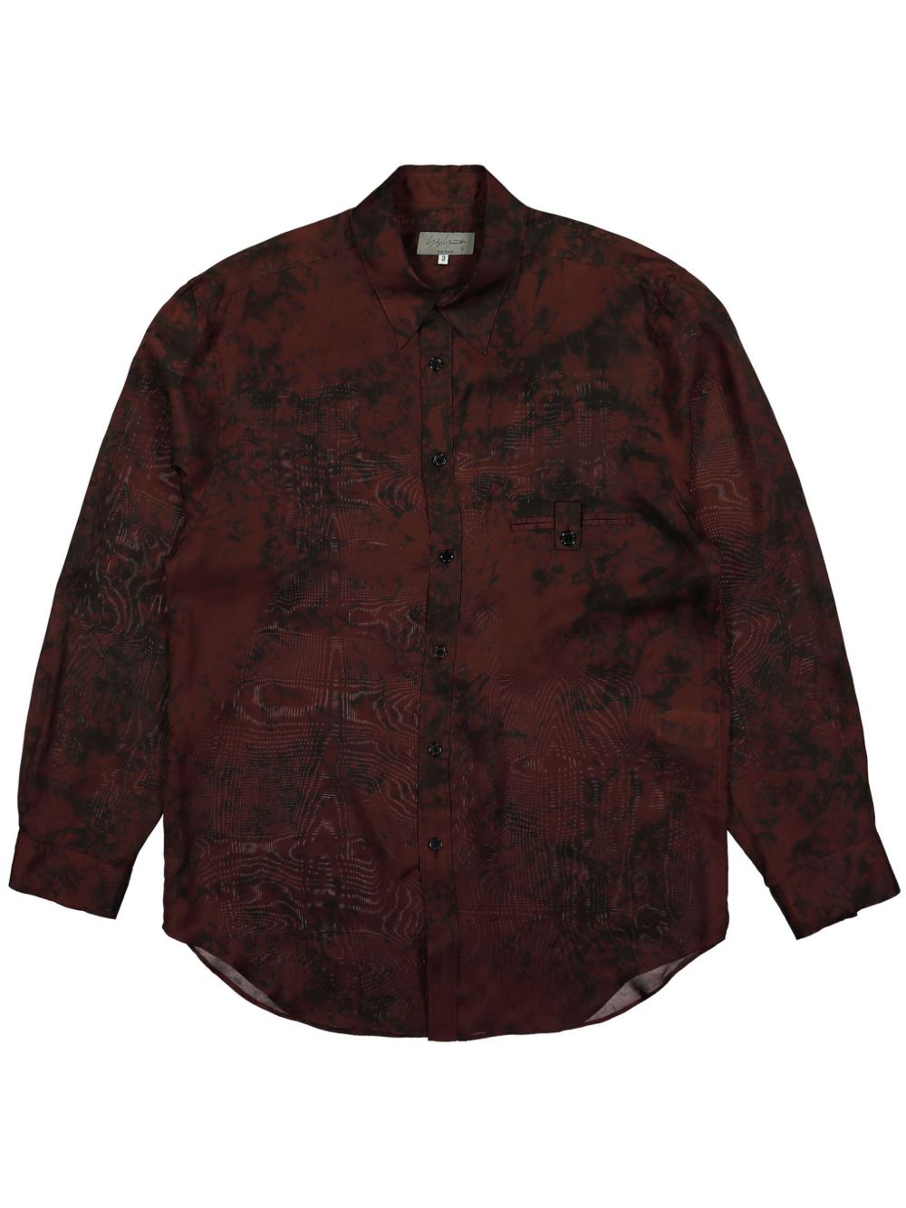 Yohji Yamamoto 图案印花衬衫 - 红色