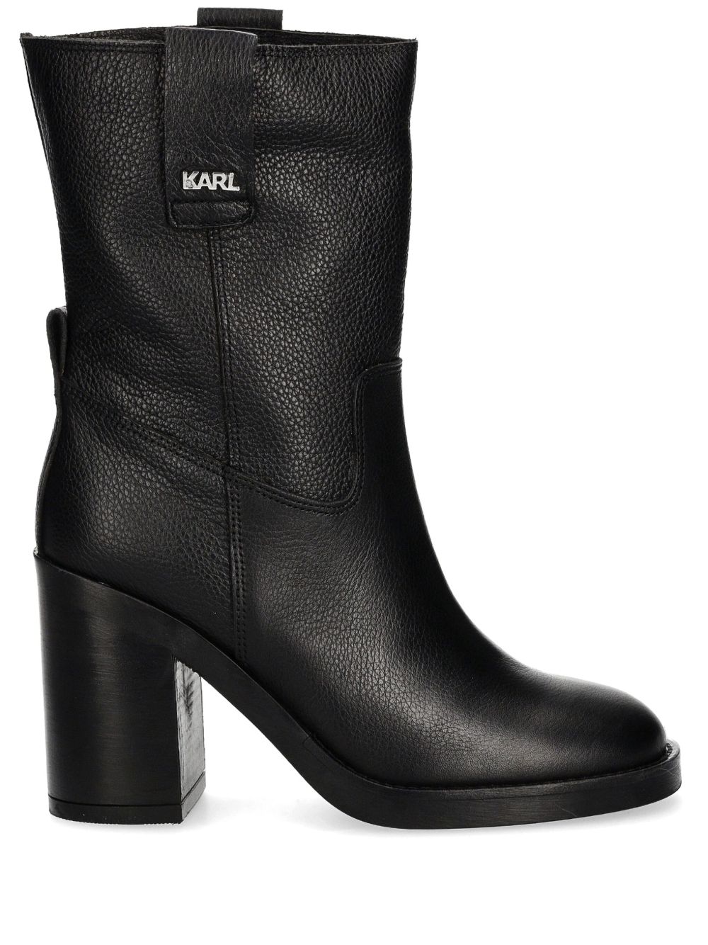 Karl Lagerfeld Brookyln 高跟靴（10厘米） - 黑色
