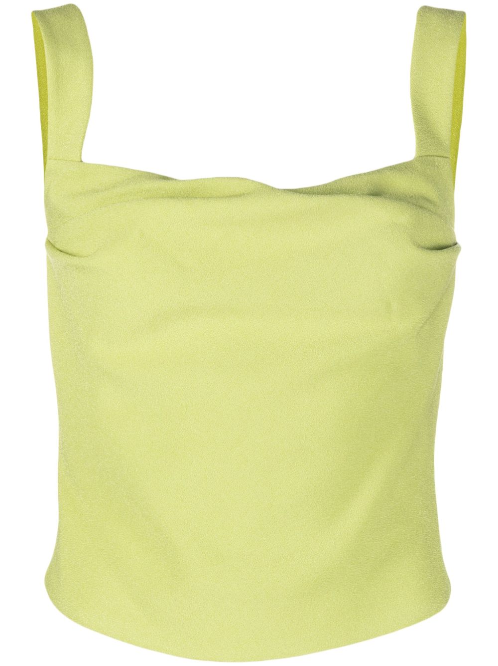 Paris Georgia Raf Singlet 褶饰细节坦克背心 - 绿色