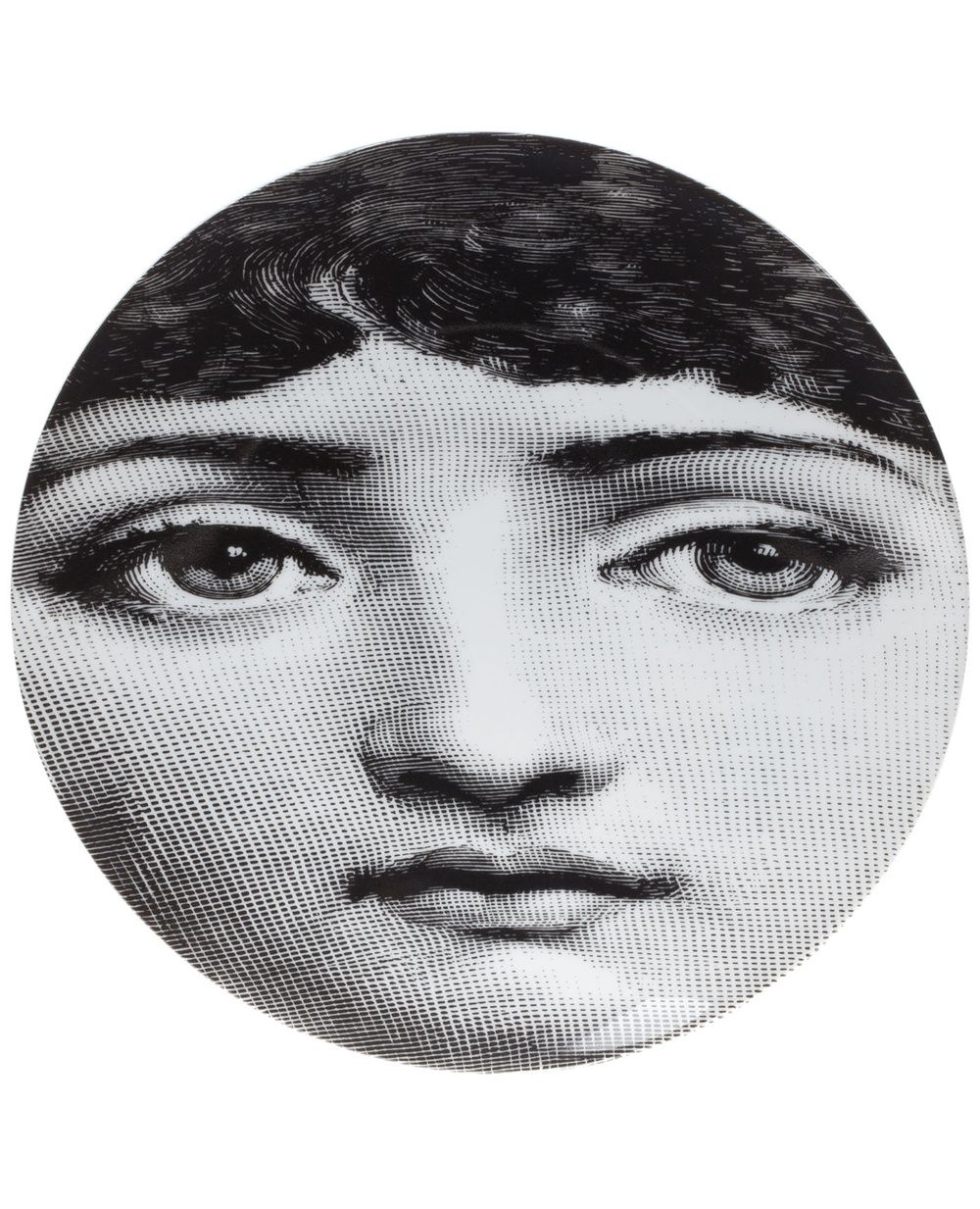 Fornasetti 插画印花瓷盘 - 白色