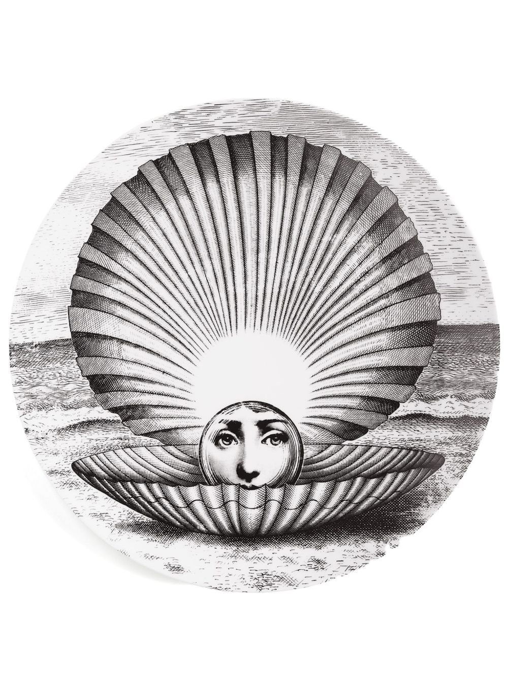 Fornasetti Variazioni n.274 装饰盘 - 黑色