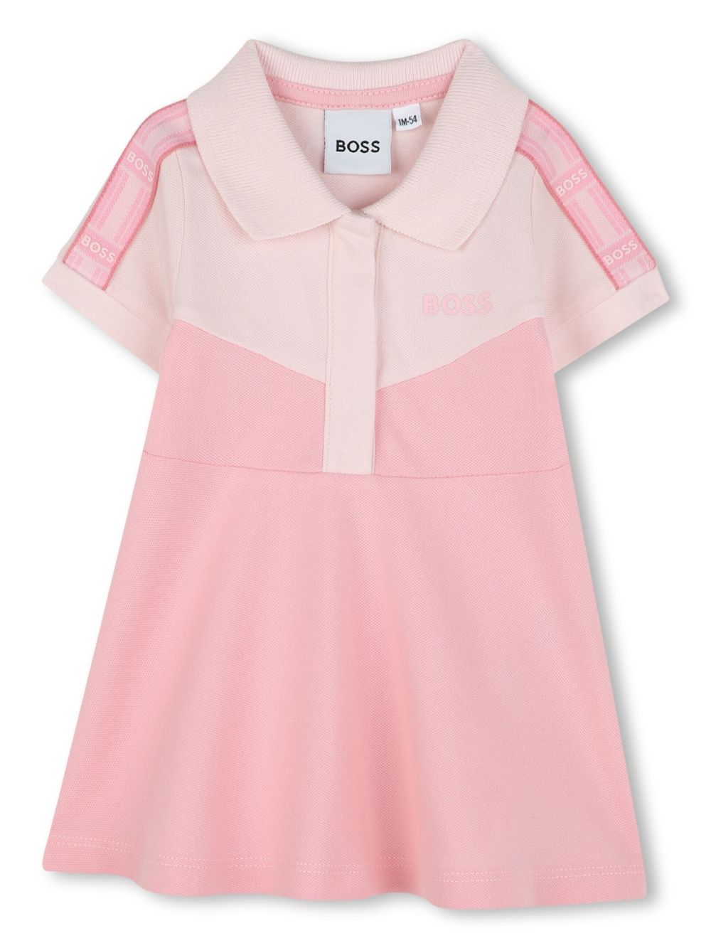 BOSS Kidswear logo印花连衣裙 - 粉色