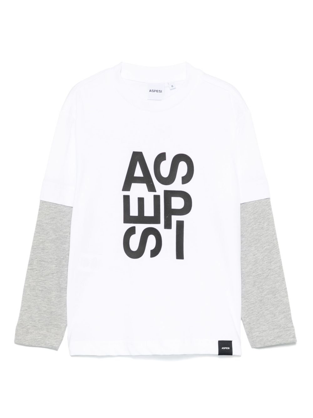Aspesi Kids 橡胶logo T恤 - 白色