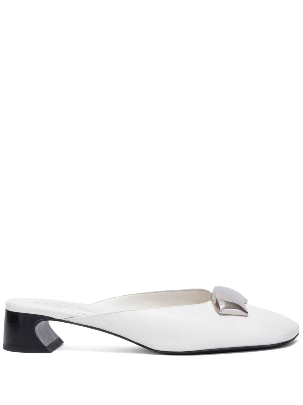 3.1 Phillip Lim ID 皮质低跟穆勒鞋 - 白色
