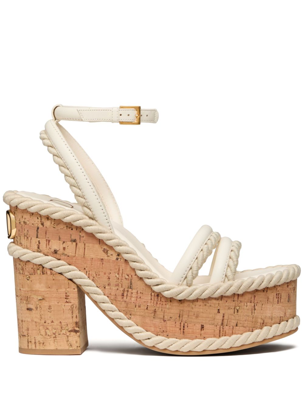 Valentino Garavani VLogo Summerblocks 坡跟凉鞋 - 白色