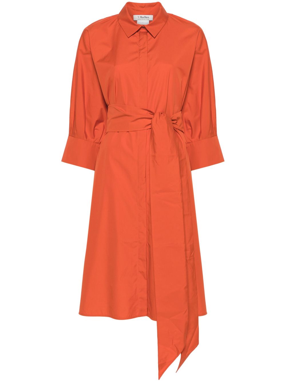 'S Max Mara Tabata 棉衬衫裙 - 橘色