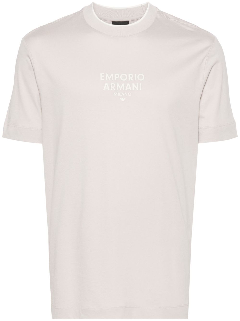 Emporio Armani 橡胶logo棉T恤 - 中性色