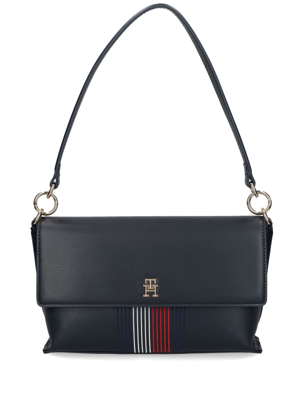 Tommy Hilfiger logo贴花单肩包 - 蓝色