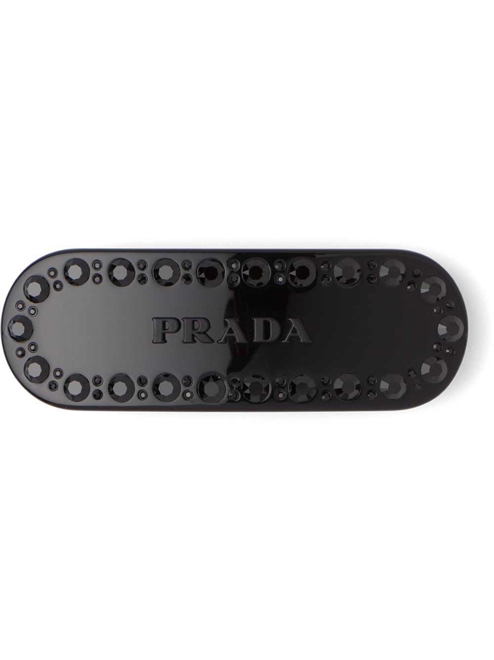 Prada 普拉达 晶饰发夹 - 黑色