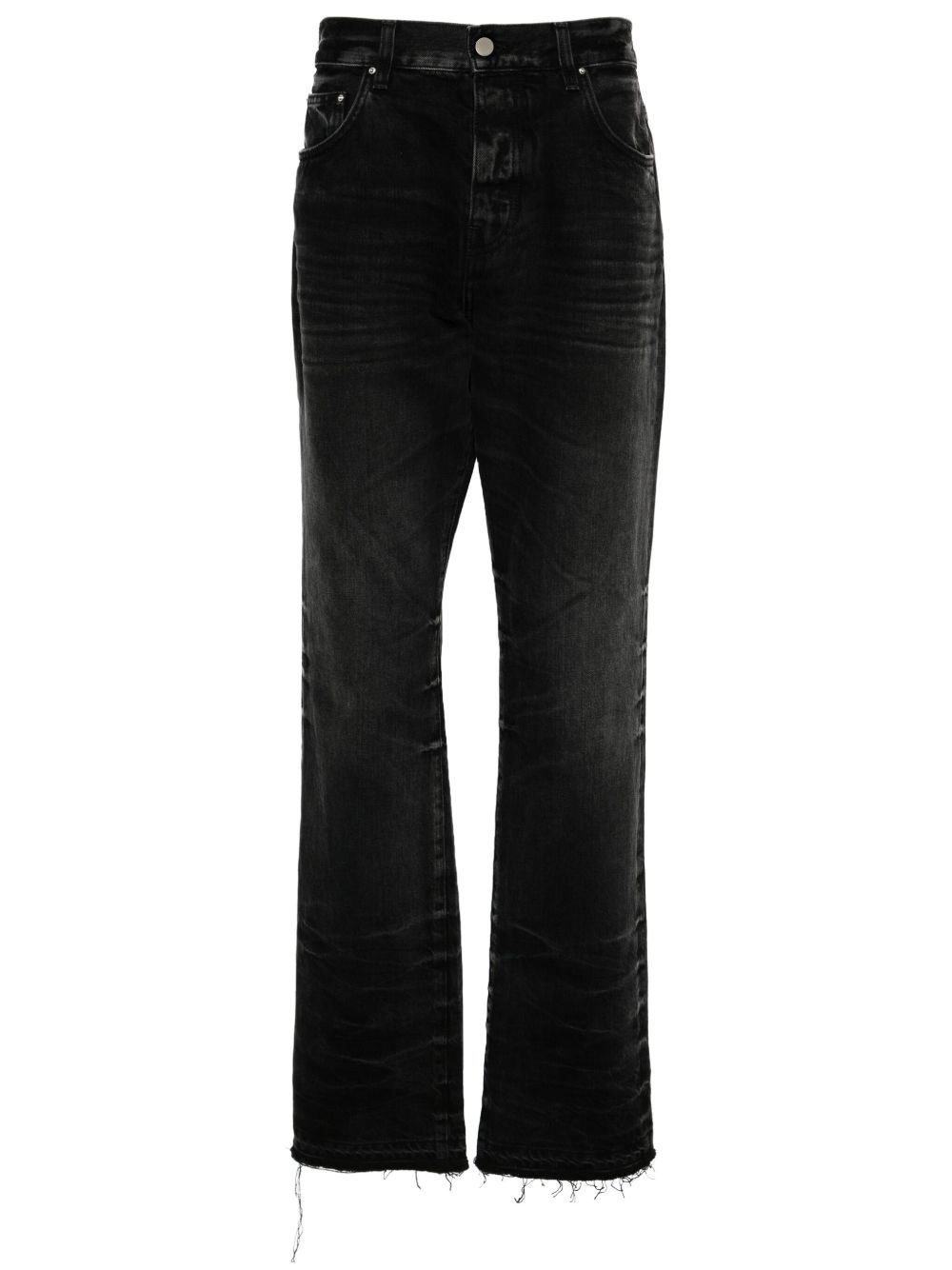 AMIRI Release Hem 直筒牛仔裤 - 黑色
