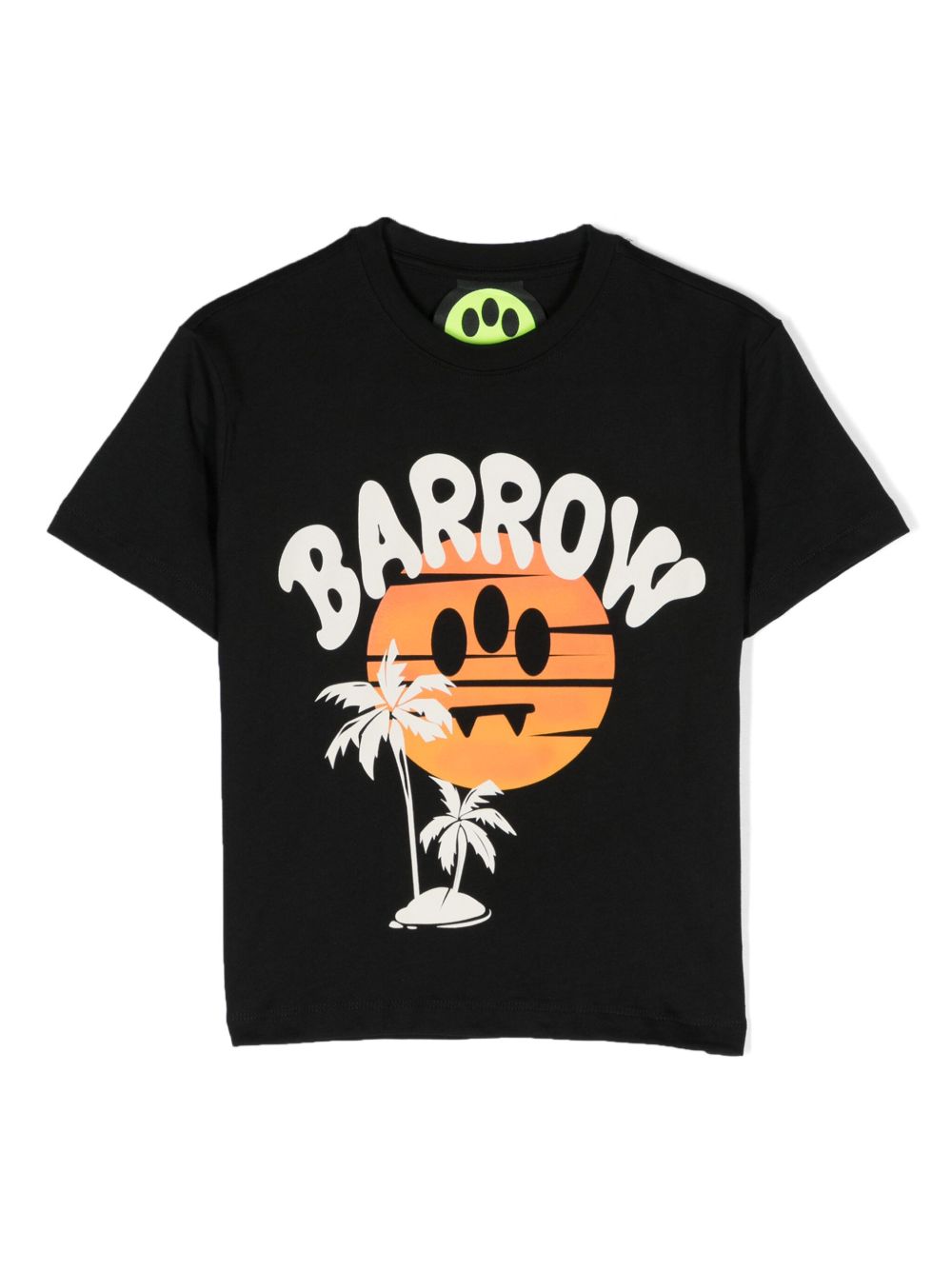 Barrow kids 图案印花棉T恤 - 黑色