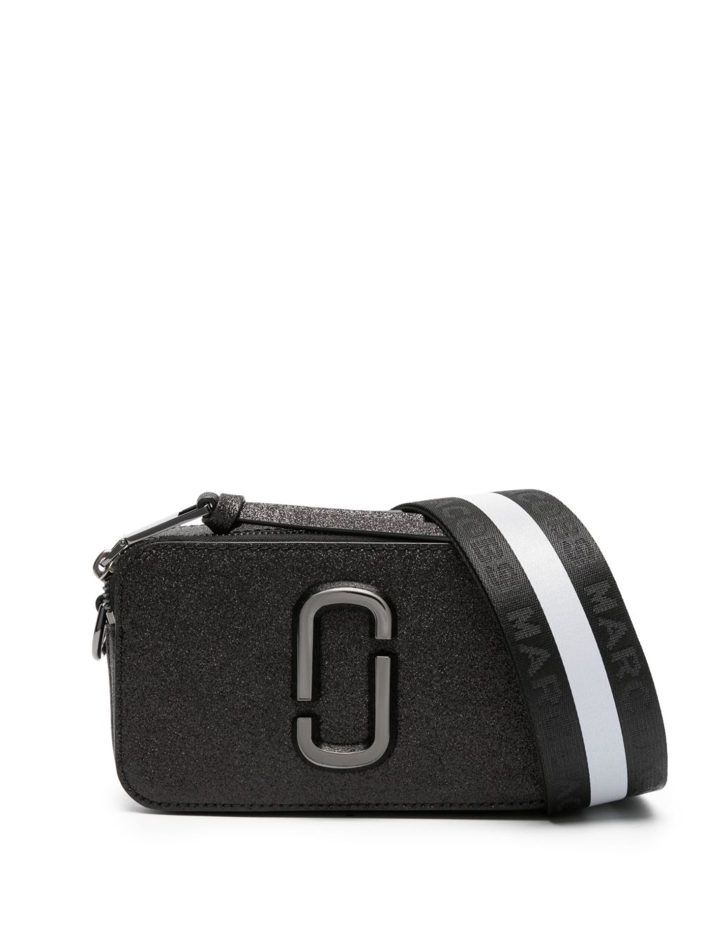 Marc Jacobs Metallic Snapshot 亮片金葱斜挎包 - 黑色