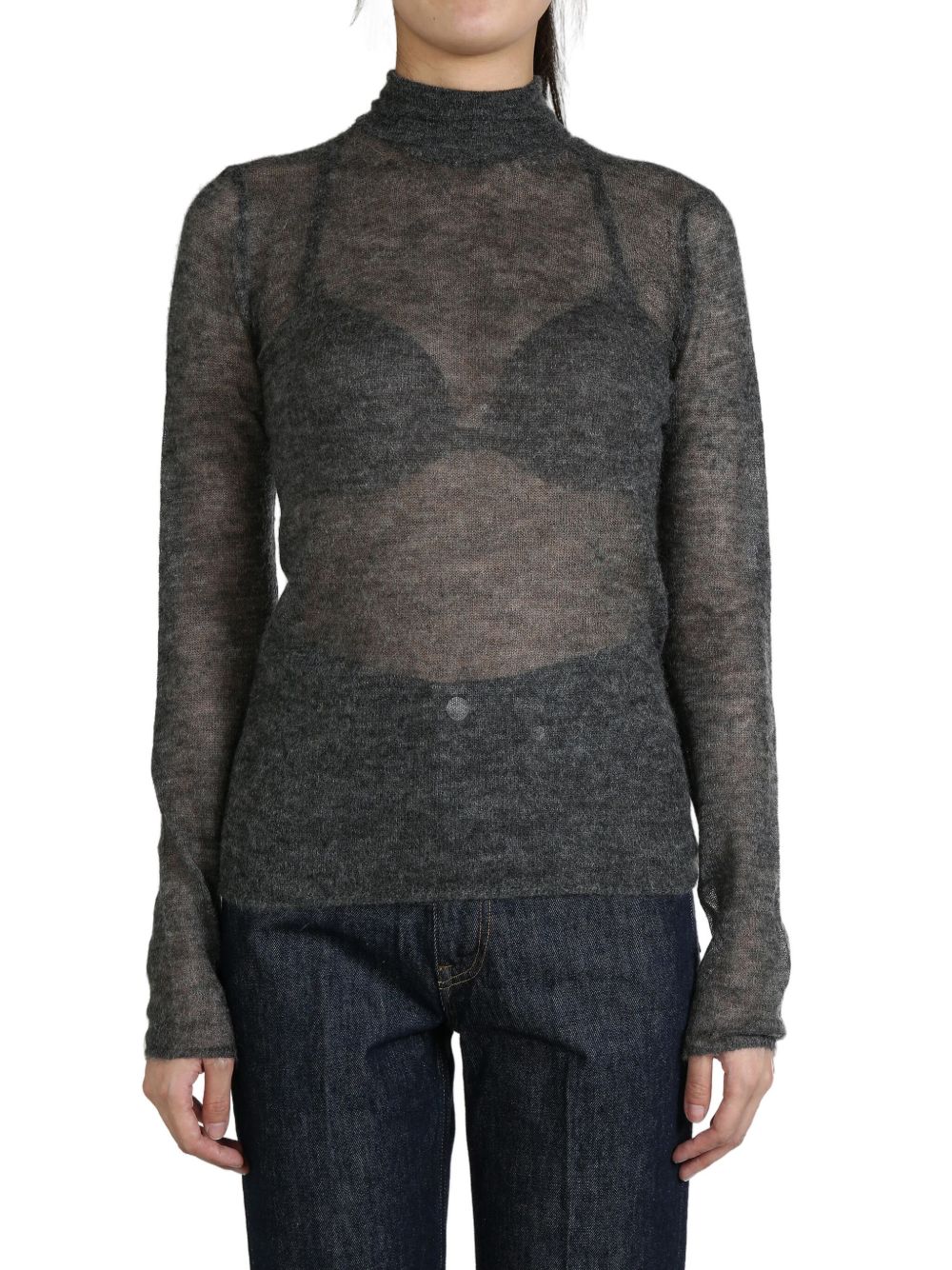Auralee knitted top - 灰色