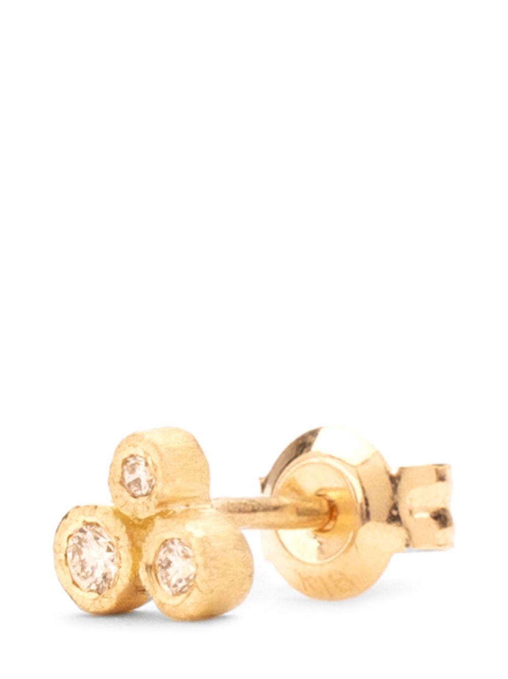 Yasuko Azuma 18kt yellow gold Triple diamond stud earring - 金色