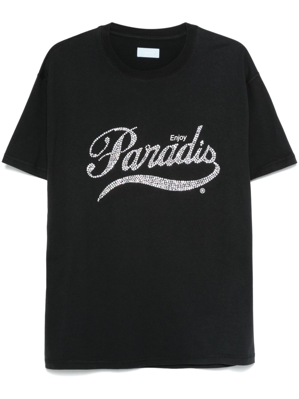 3PARADIS 晶饰logo T恤 - 黑色