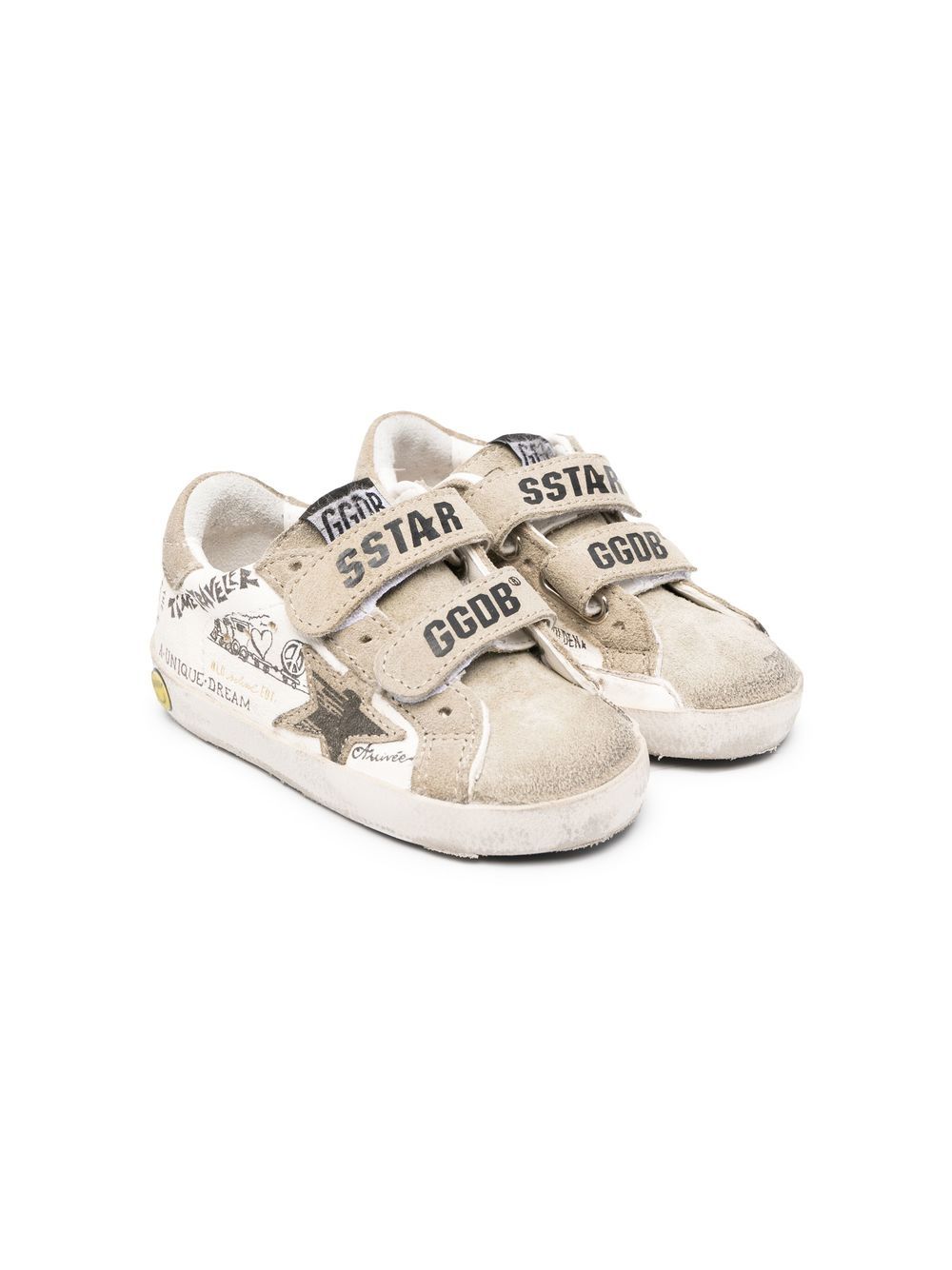 Golden Goose Kids Superstar 魔术贴运动鞋 - 白色