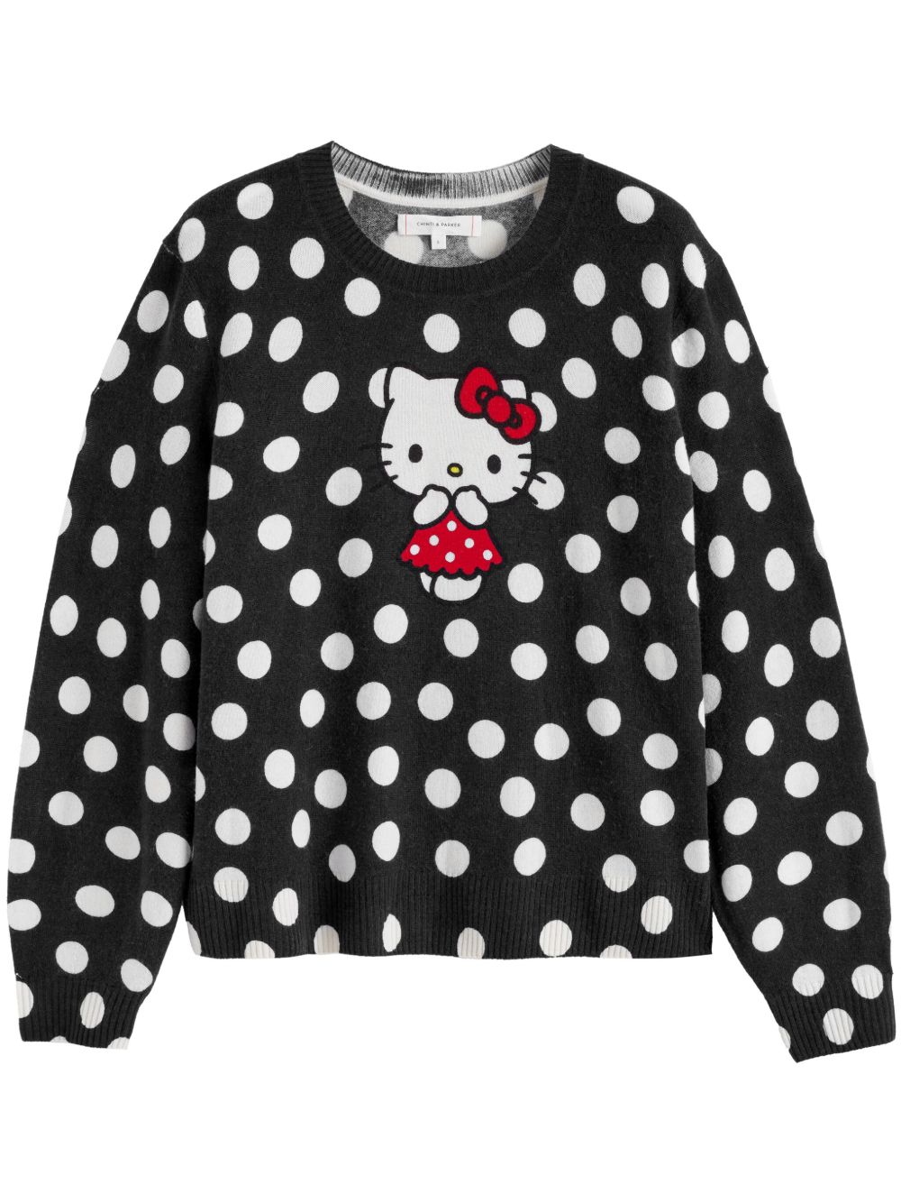 Chinti & Parker Hello Kitty Polka-Dot 毛衣 - 黑色