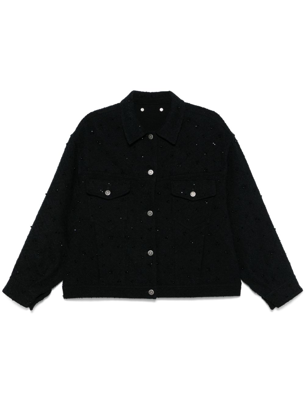 Golden Goose 刺绣牛仔夹克 - 黑色