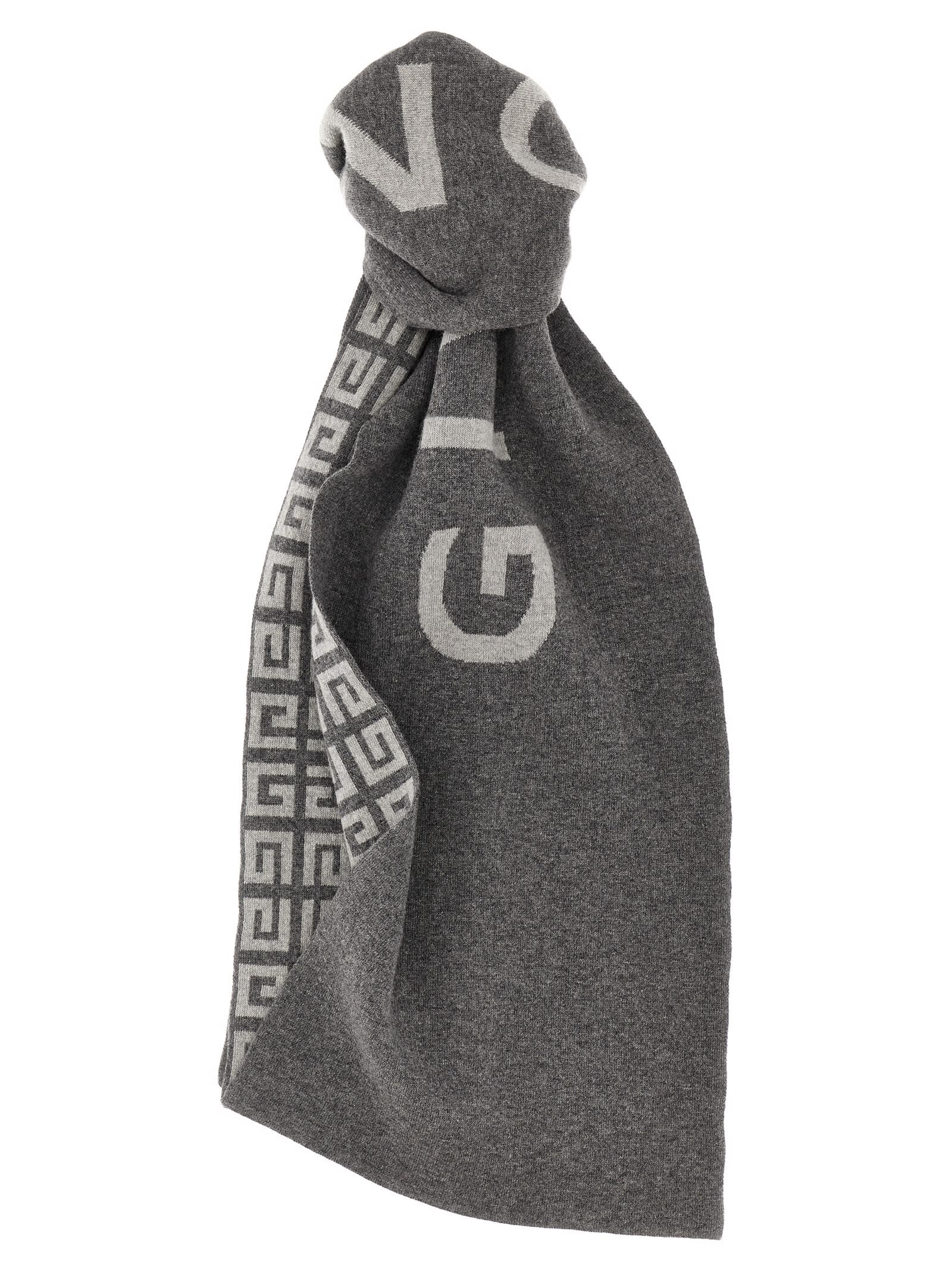 Givenchy 4g And Logo Wool And Cashmere Scarf