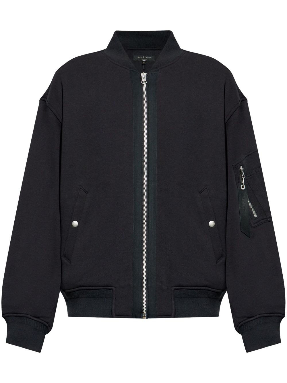 rag & bone 平纹针织飞行员夹克 - 黑色