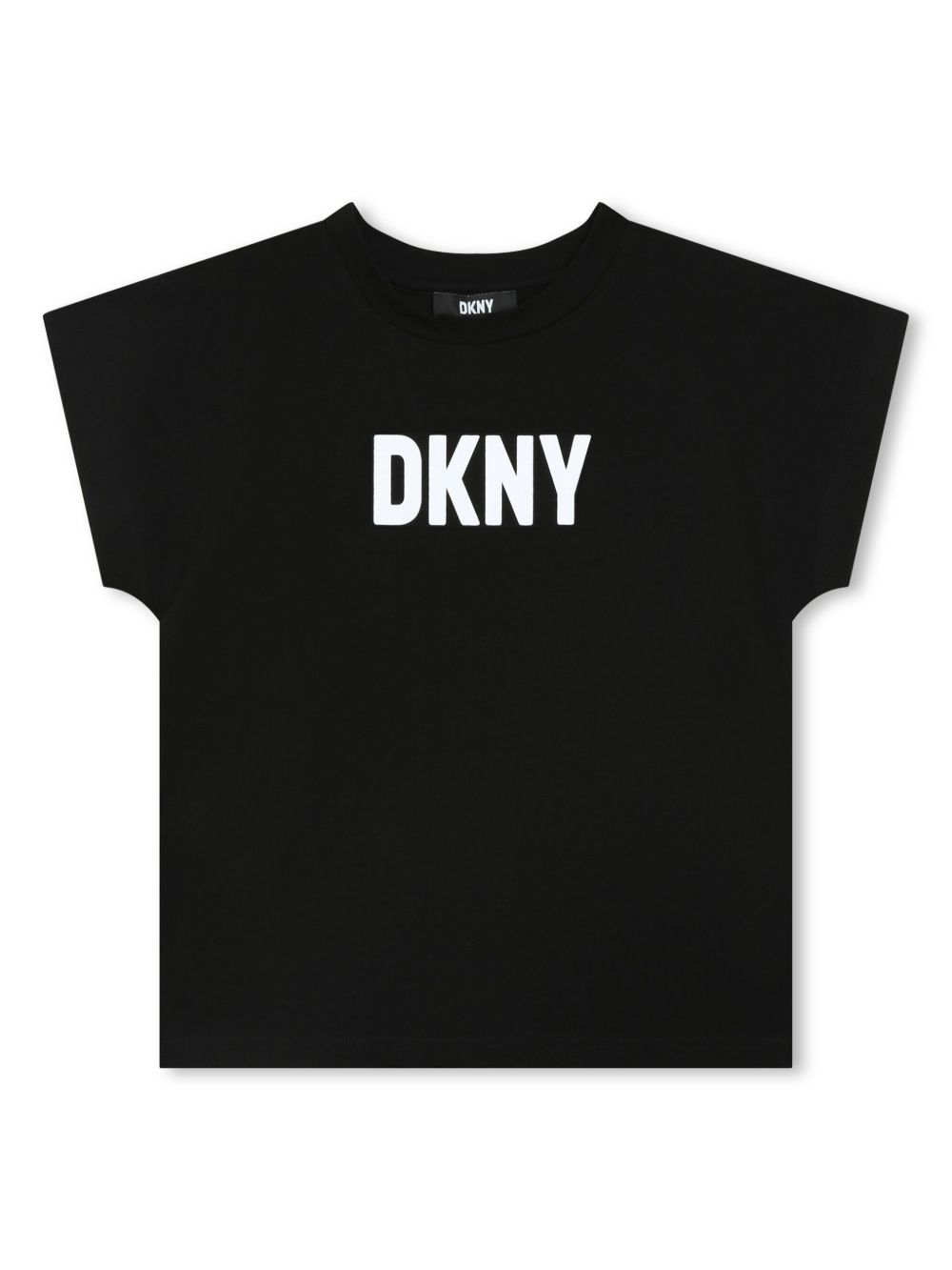 Dkny Kids logo印花圆领T恤 - 黑色